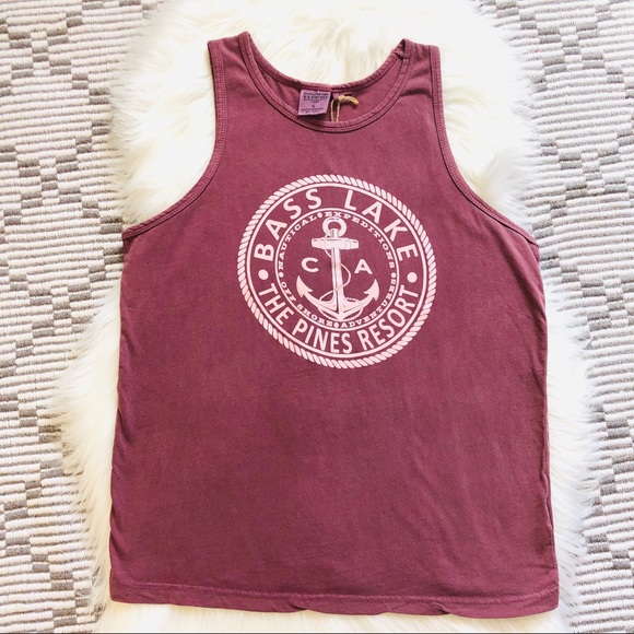 U.S. Vintage Bass Lake Mauve Relaxed fit Tank S NWT - Picture 1 of 5